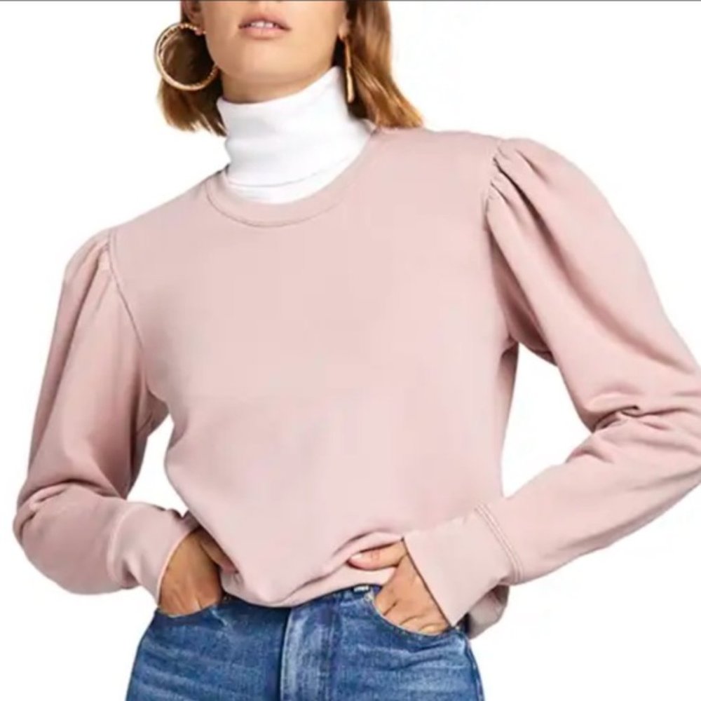 A.L.C Puff Sleeve Sweatshirt Pullover Size XL